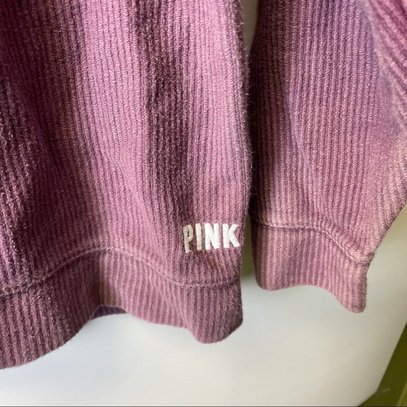 PINK Victoria secret oversized crewneck sweater size medium maroon - Picture 2 of 5